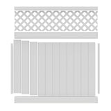 Freedom Freeport 6-ft H x 6-ft W White Vinyl Fence Panel (Unassembled)