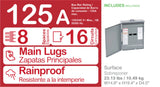 Square D Homeline 125-Amp 8-space load center - interior view