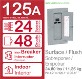 Square D Homeline 125-Amp 24-space load center - interior view