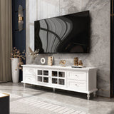 FUFU&GAGA Modern/Contemporary White Tv Cabinet (Accommodates TVs up to 80-in)