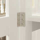 FUFU&GAGA Contemporary/Modern White Curio Cabinet with Wine Storage