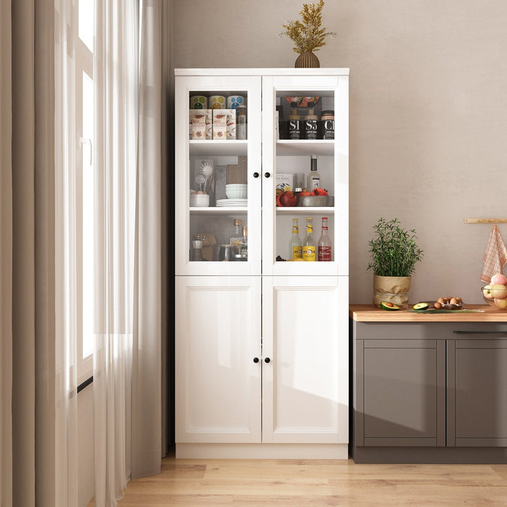 FUFU&GAGA Contemporary/Modern White Curio Cabinet