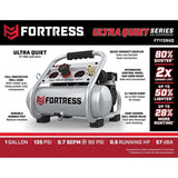 1 Gallon 135 PSI Ultra Quiet Hand Carry Jobsite Air Compressor