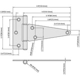 Everbilt 4 in. Galvanized Heavy-Duty Gate Tee Hinge (2-Pack)