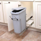 Knape & Vogt 20-Quart Plastic Soft Close Pull Out Trash Can