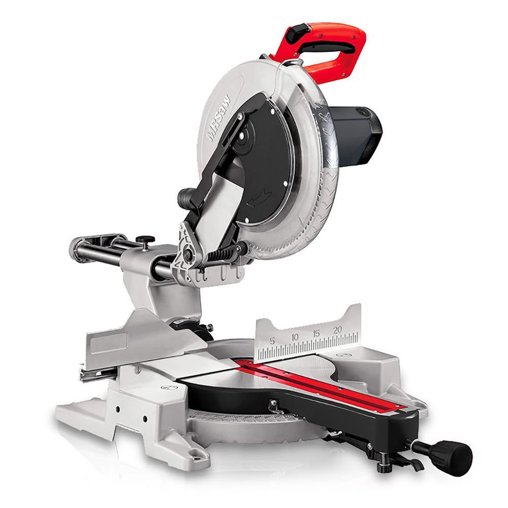 15 Amp 12 in. 4,000 RPM Corded Single-Bevel Sliding Compound Miter Saw - Super Arbor