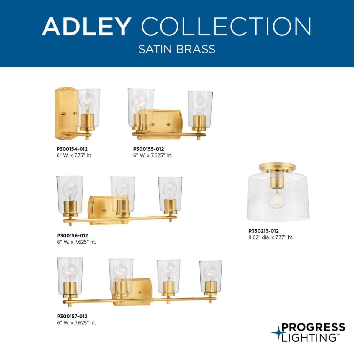 Progress Lighting Adley 3-Light Satin Transitional Chandelier