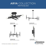 Progress Lighting Arya 8-Light Brushed Gold Modern/Contemporary Chandelier