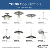 Progress Lighting Trimble 3-Light Matte Black Industrial Chandelier