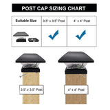 Project Source 4-in x 4-in 5-Lumen Black Solar LED Outdoor Post Cap Light (2800 K)