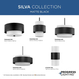 Progress Lighting Silva 3-Light Brushed Nickel Modern/Contemporary Drum Medium Hanging Pendant Light
