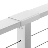 CityPost Face Mount White Steel Deck Cable Rail Kit