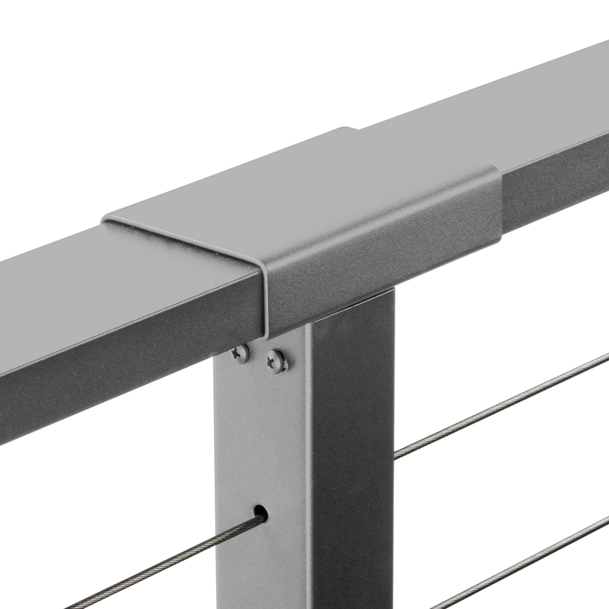 CityPost Face Mount x 36-in Grey Steel Deck Cable Rail Kit