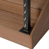 CityPost Stair Deck Mount 8-ft x 42-in Bronze Steel Deck Cable Rail Kit