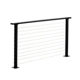 CityPost Deck Mount x 36-in Black Steel Deck Cable Rail Kit