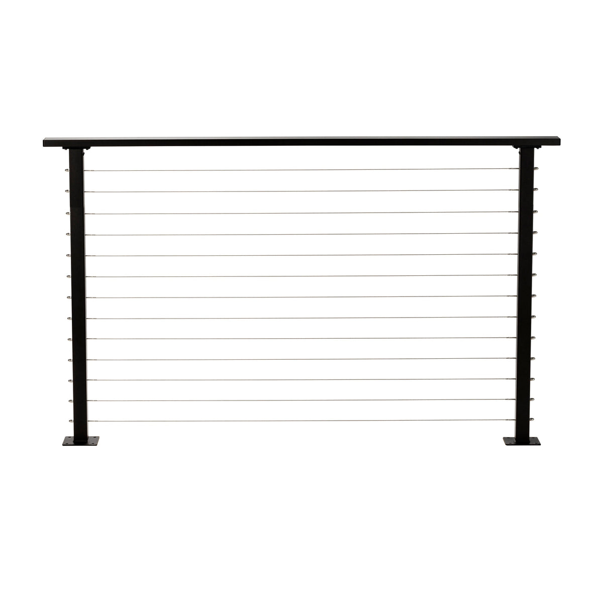 CityPost Deck Mount x 36-in Black Steel Deck Cable Rail Kit