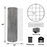 GARDEN CRAFT 50-ft Gray Galvanized Steel Welded Wire Rolled Fencing with Mesh Size 1-in x 1-in