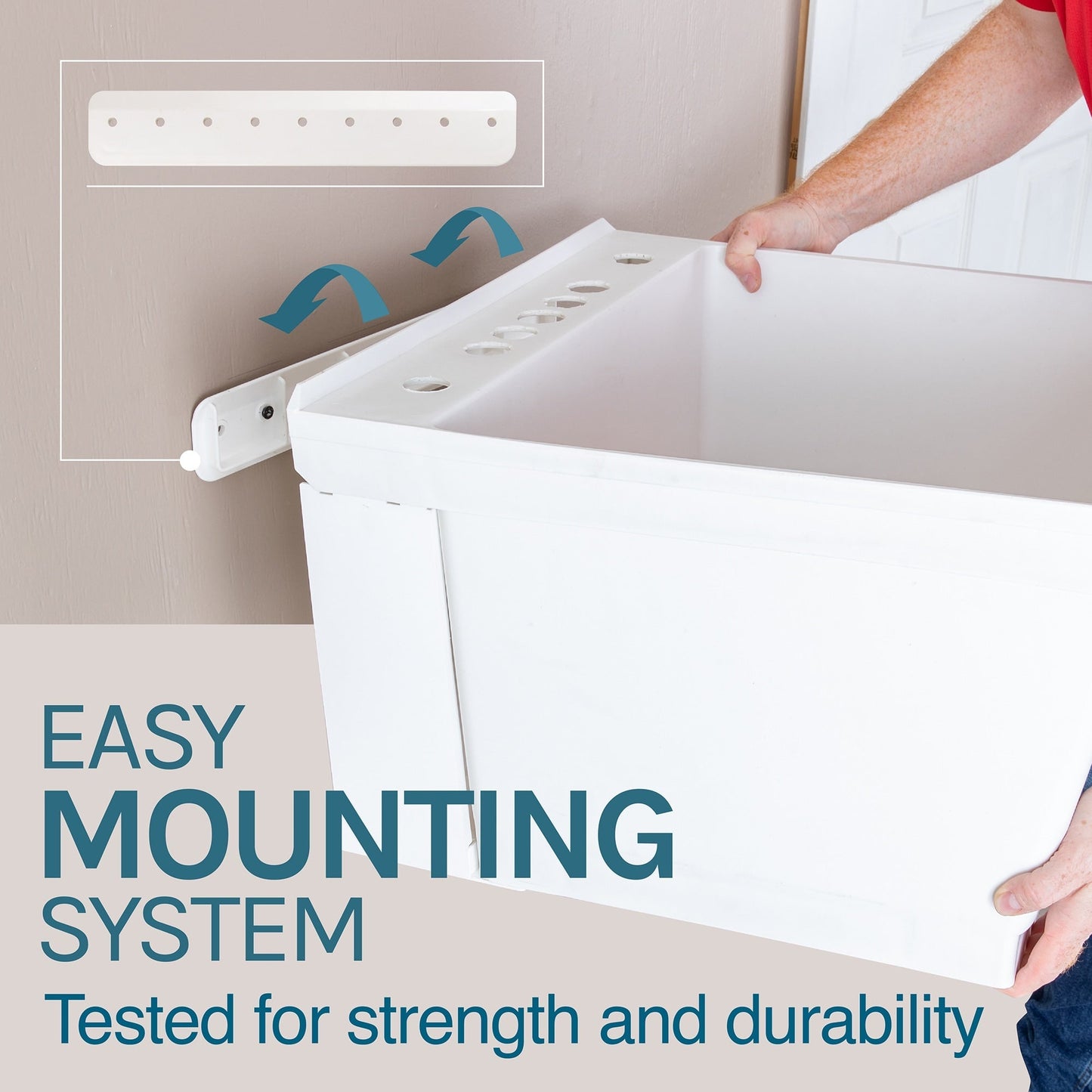 Cambridge Resources White Wall Mount Utility Tub - 23.5 x 22.875 Inch
