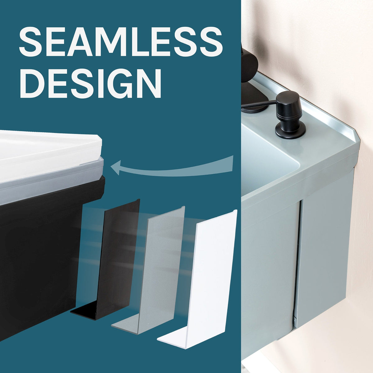 Cambridge Resources Gray Wall Mount Utility Tub with Faucet & Drain