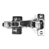 110-Degree 35 mm Half Overlay Soft Close Frameless Cabinet Hinges with Installation Screws (1-Pair)