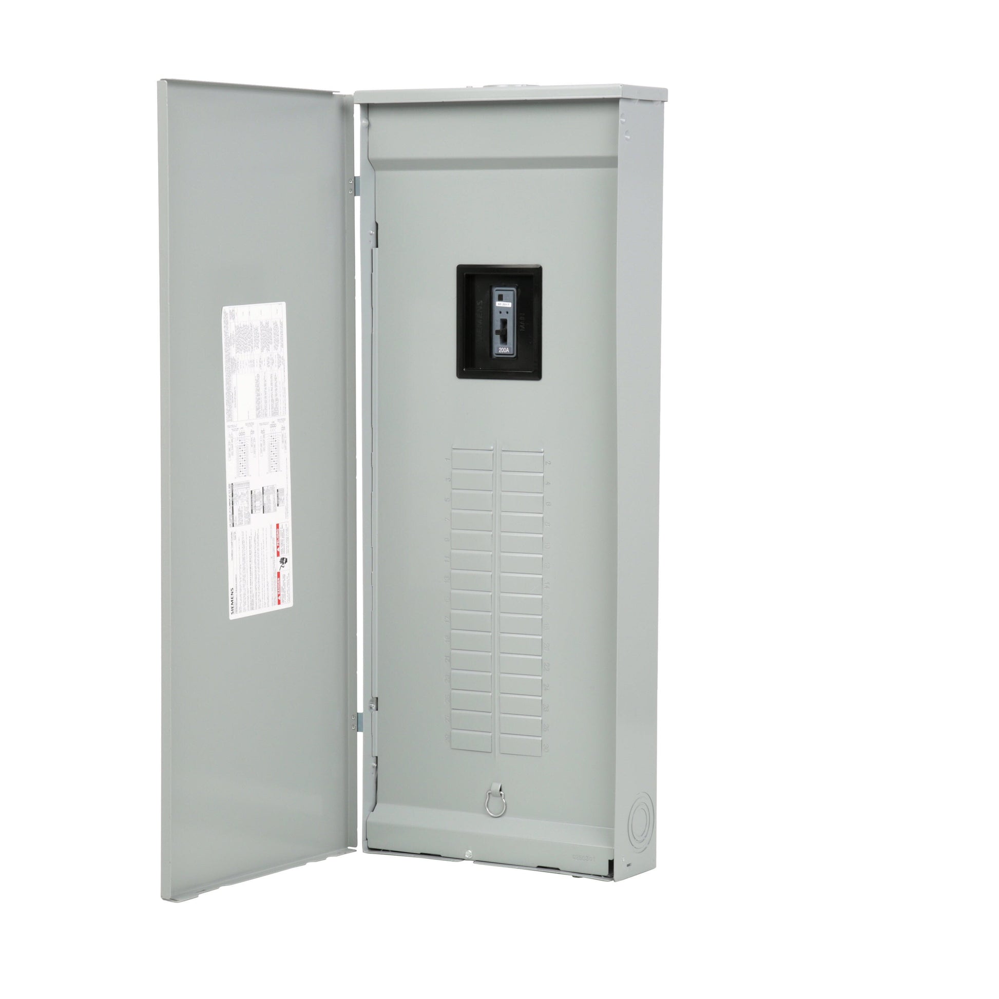 Siemens PL 200-Amp 30-space load center - front view