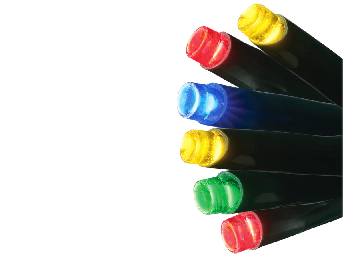 GE StayBright 250-Count 51.8-ft Multicolor LED Plug-In Christmas String Lights
