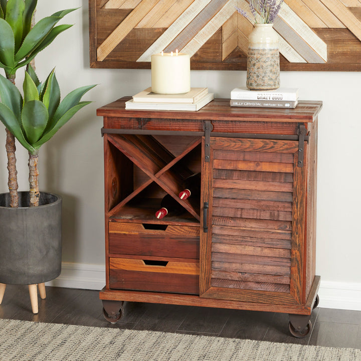 Grayson Lane Brown Pine 2-Drawer Accent Chest