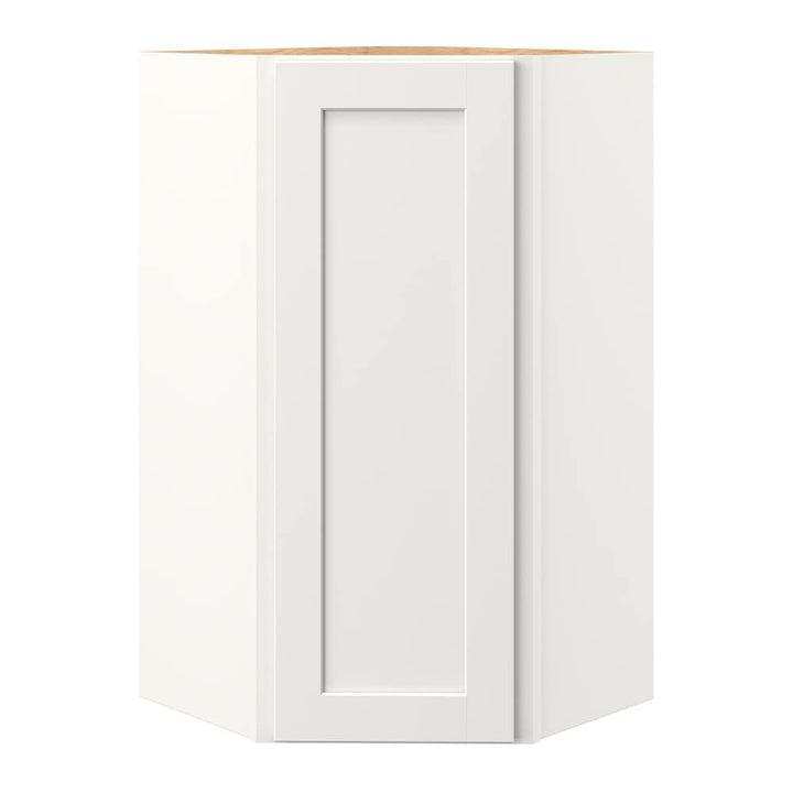 allen + roth Aveley 24-in W x 42.125-in H x 12-in D Linen Diagonal Corner Wall Fully Assembled Cabinet (Flat Panel Square Style)