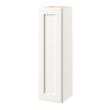 allen + roth Aveley 12-in W x 42.125-in H x 12-in D Linen Wall Fully Assembled Cabinet (Flat Panel Square Door Style)