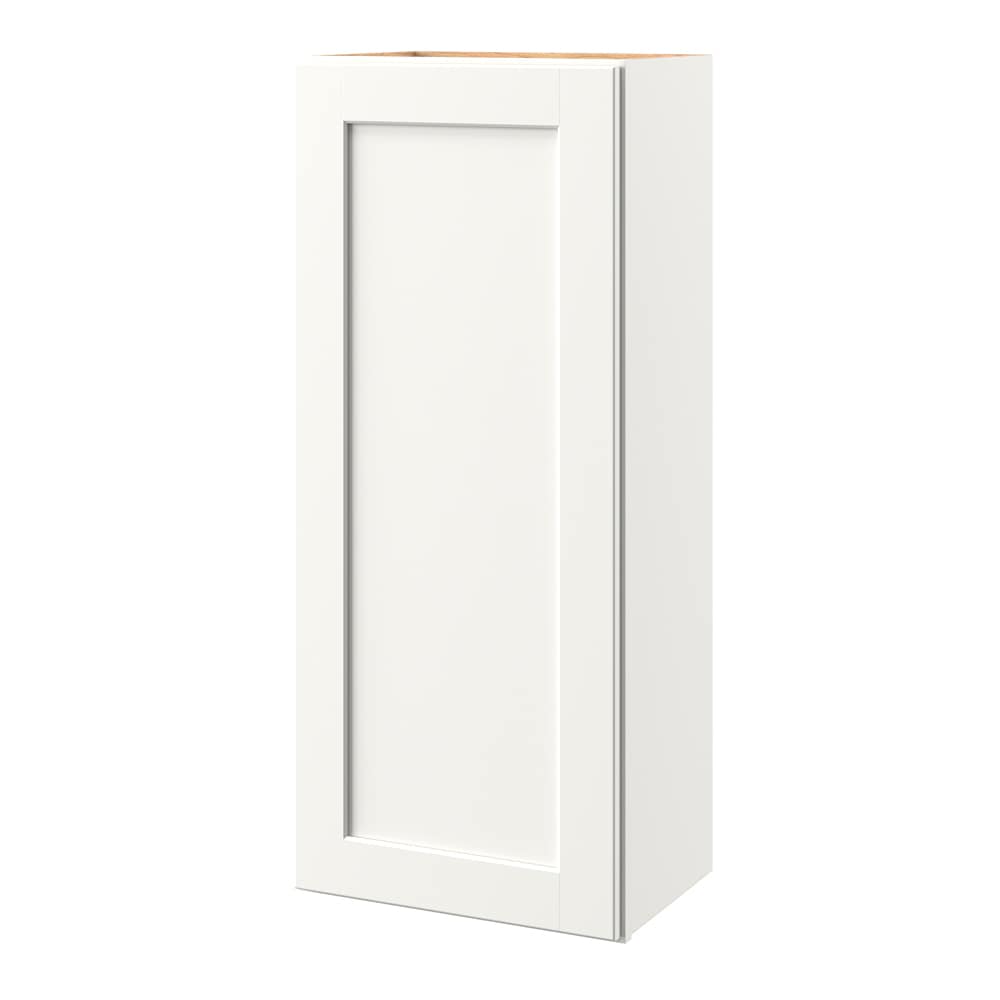 allen + roth Aveley 18-in W x 42.125-in H x 12-in D Linen Wall Fully Assembled Cabinet (Flat Panel Shaker Door Style)