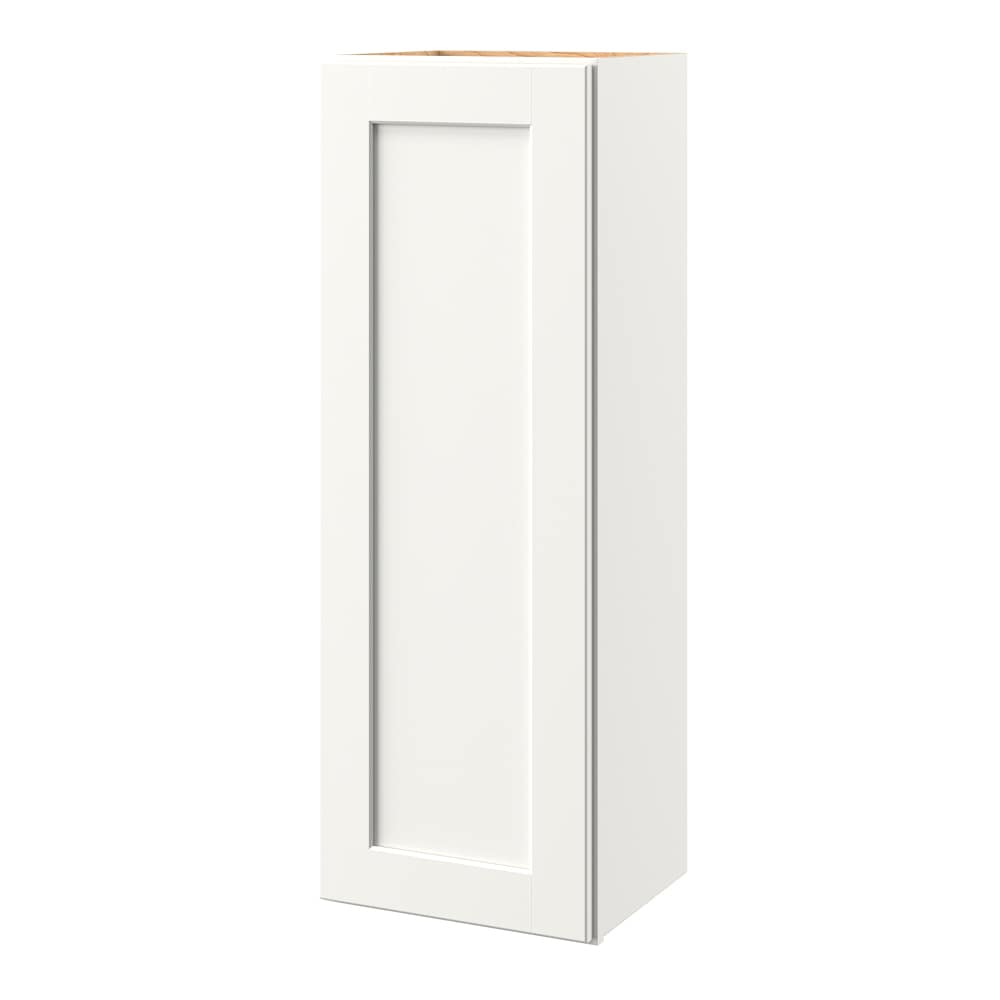 allen + roth Aveley 15-in W x 42.125-in H x 12-in D Linen Wall Fully Assembled Cabinet (Flat Panel Shaker Door Style)