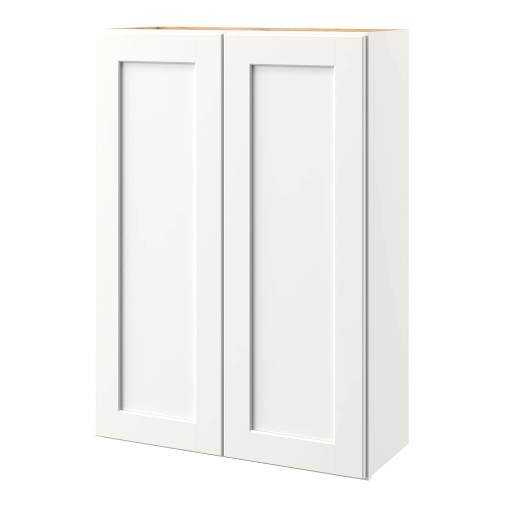 allen + roth Aveley 30-in W x 42.125-in H x 12-in D Linen Wall Fully Assembled Cabinet (Flat Panel Shaker Door Style)