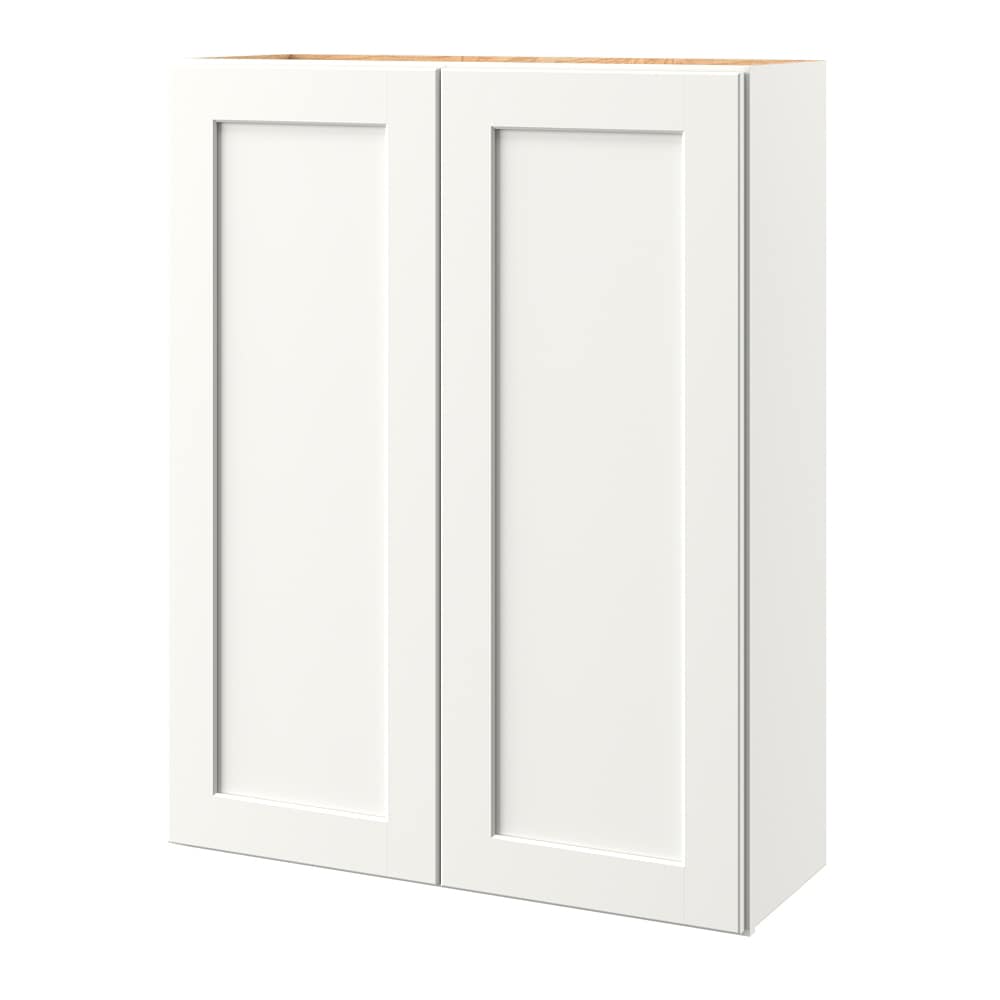 allen + roth Aveley 33-in W x 39.125-in H x 12-in D Linen Wall Fully Assembled Cabinet (Flat Panel Shaker Door Style)