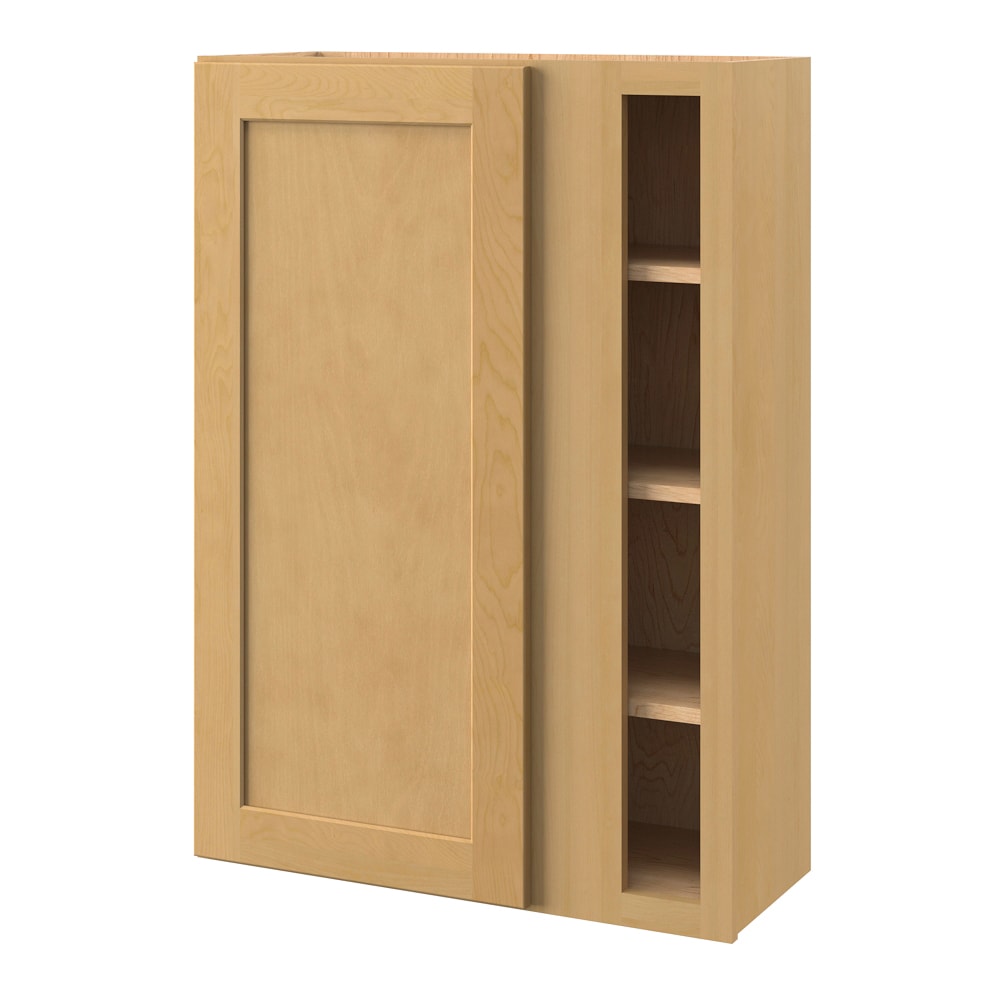 allen + roth Innsbrook 30-in W x 42.125-in H x 12-in D Rye Blind Corner Wall Fully Assembled Cabinet (Flat Panel Square Style)