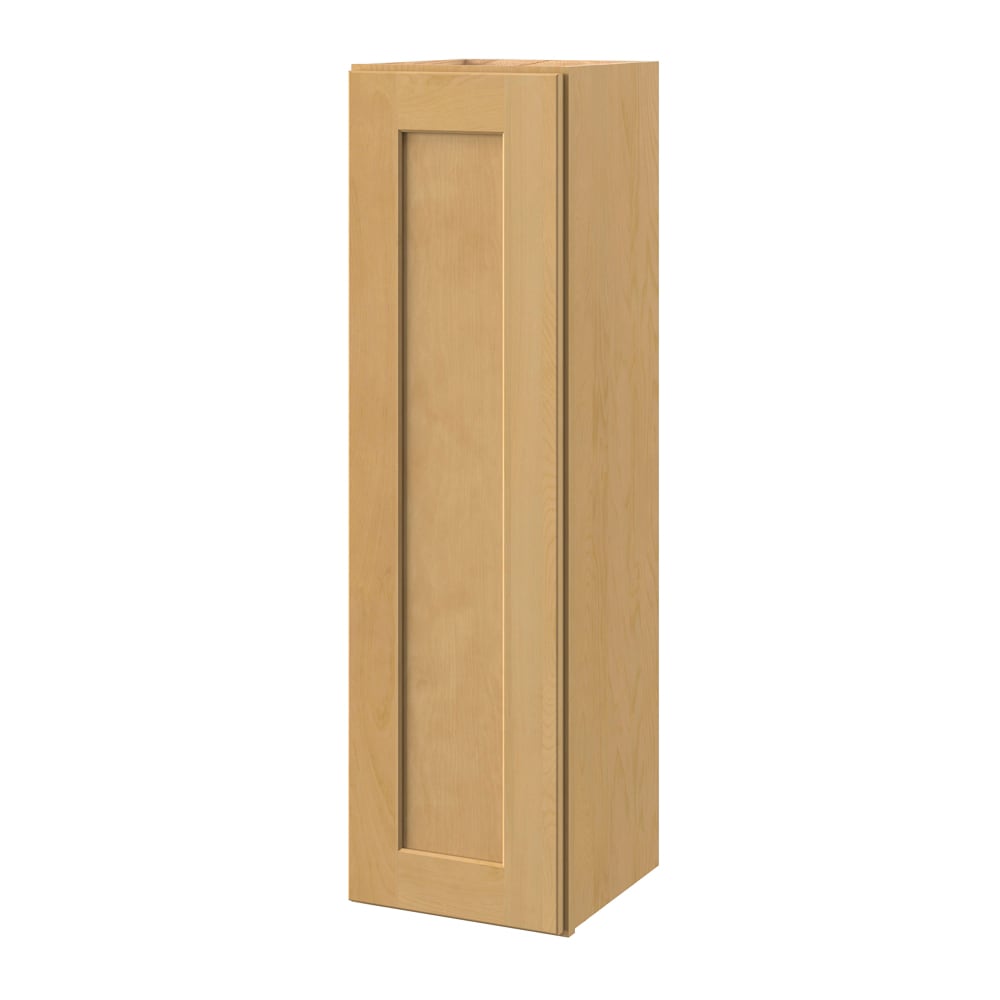 allen + roth Innsbrook 12-in W x 42.125-in H x 12-in D Rye Wall Fully Assembled Cabinet (Flat Panel Shaker Door Style)