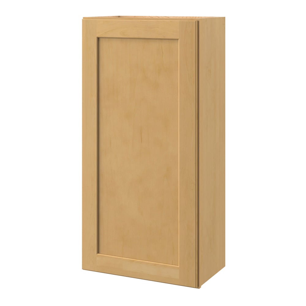allen + roth Innsbrook 21-in W x 42.125-in H x 12-in D Rye Wall Fully Assembled Cabinet (Flat Panel Shaker Door Style)