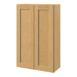 allen + roth Innsbrook 27-in W x 39-in H x 12-in D Rye Wall Fully Assembled Cabinet (Flat Panel Shaker Door Style)