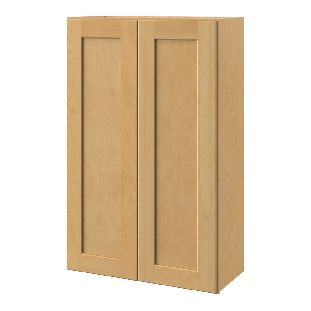 allen + roth Innsbrook 27-in W x 42-in H x 12-in D Rye Wall Fully Assembled Cabinet (Flat Panel Shaker Door Style)