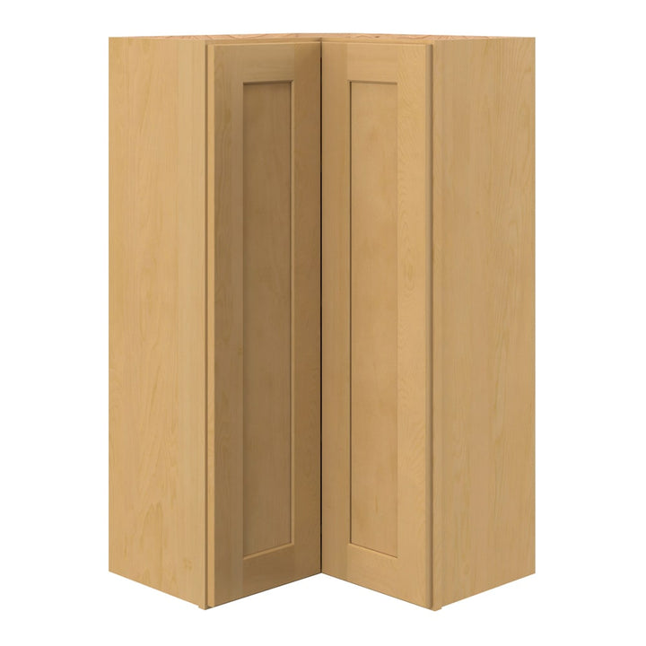 allen + roth Innsbrook 24-in W x 42.125-in H x 12-in D Rye Diagonal Corner Wall Fully Assembled Cabinet (Flat Panel Square Style)