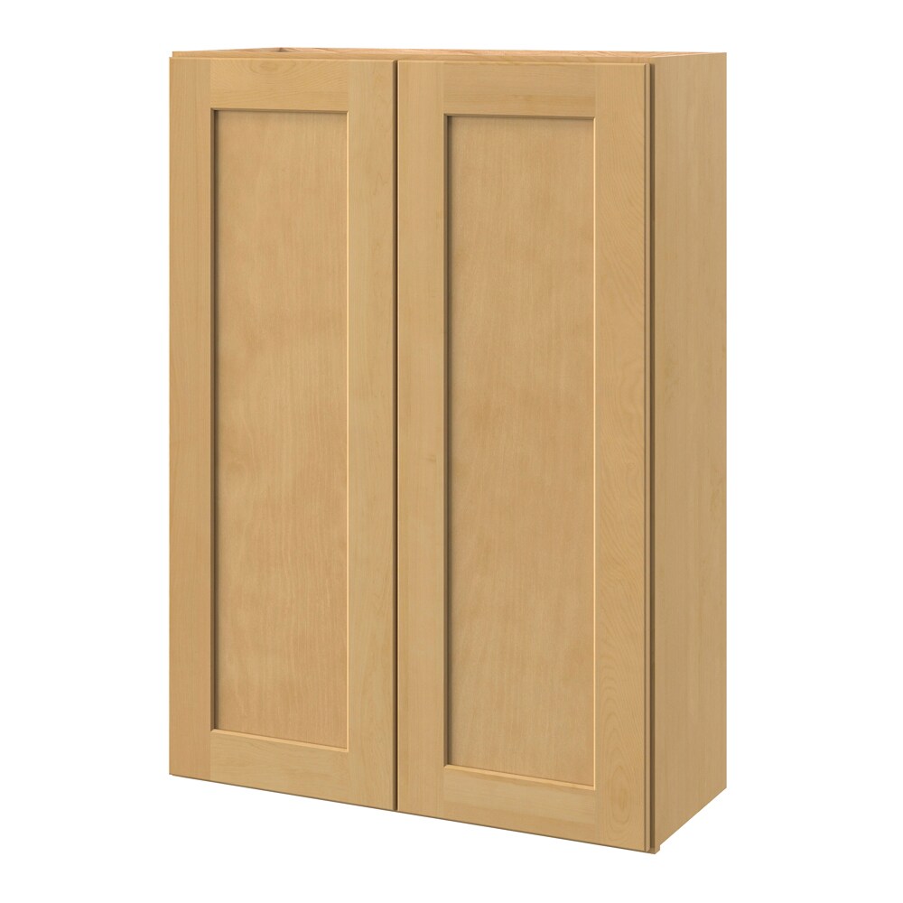 allen + roth Innsbrook 30-in W x 42-in H x 12-in D Rye Wall Fully Assembled Cabinet (Flat Panel Shaker Door Style)