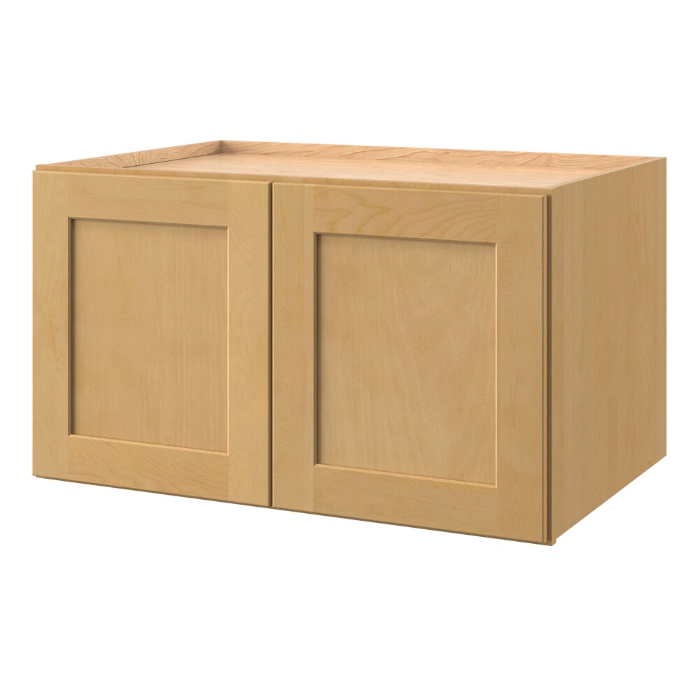 allen + roth Innsbrook 36-in W x 21-in H x 24-in D Rye Wall Fully Assembled Cabinet (Flat Panel Shaker Door Style)