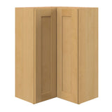 allen + roth Glenloch 24-in W x 36.125-in H x 12-in D Rye Diagonal Corner Wall Fully Assembled Cabinet (Flat Panel Square Style)