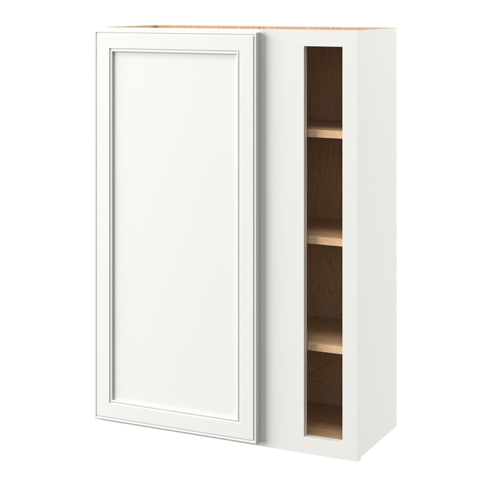 allen + roth McKeller 30-in W x 39.125-in H x 12-in D Linen Blind Corner Wall Fully Assembled Cabinet (Flat Panel Square Style)