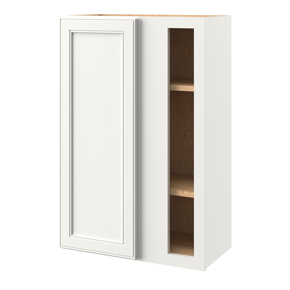 allen + roth McKeller 24-in W x 36.125-in H x 12-in D Linen Blind Corner Wall Fully Assembled Cabinet (Flat Panel Mitered Style)