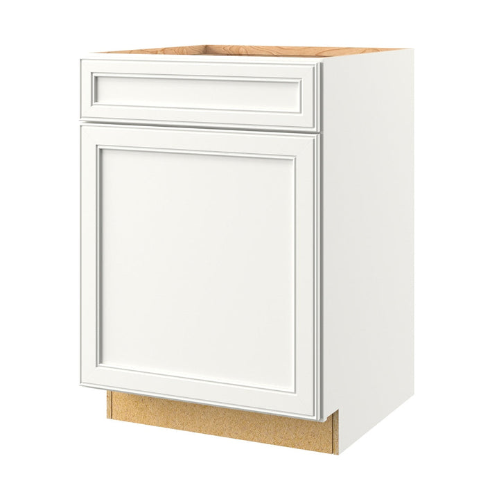 allen + roth McKeller 24-in W x 34.5-in H x 24-in D Linen 1-Drawer Base Fully Assembled Cabinet (Flat Panel Shaker Style)