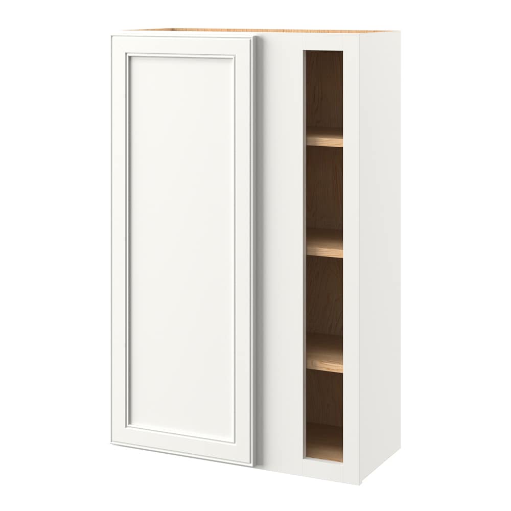 allen + roth McKeller 27-in W x 42.125-in H x 12-in D Linen Blind Corner Wall Fully Assembled Cabinet (Flat Panel Square Style)