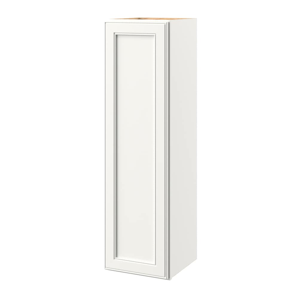 allen + roth McKeller 12-in W x 42.125-in H x 12-in D Linen Wall Fully Assembled Cabinet (Flat Panel Square Door Style)