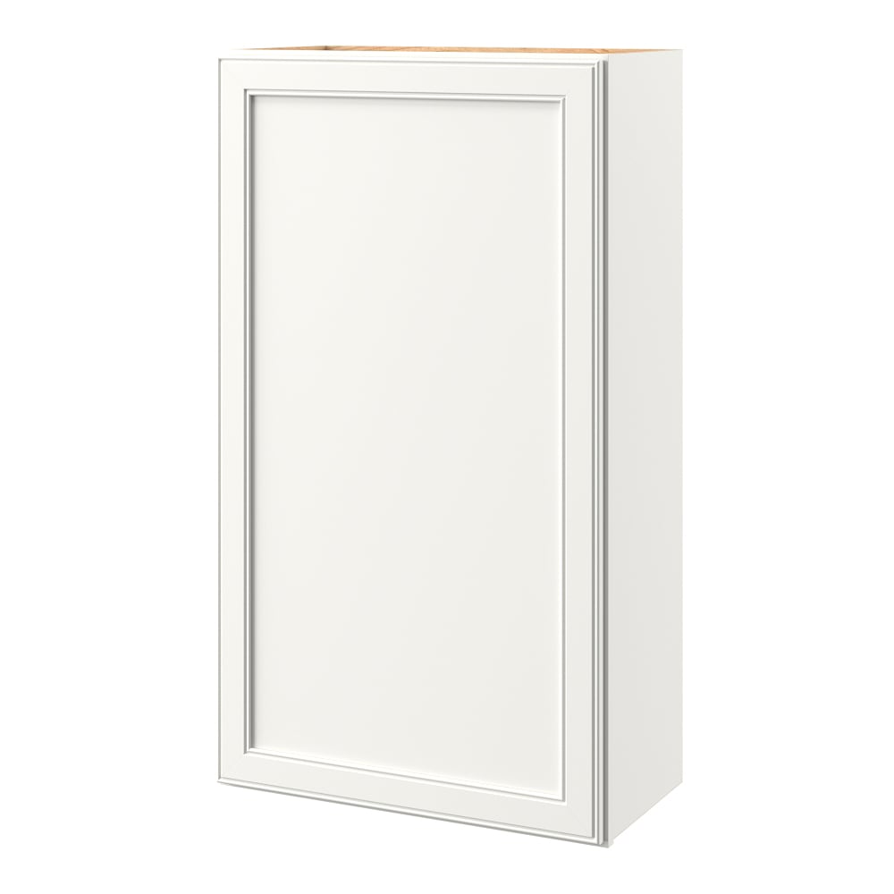 allen + roth McKeller 24-in W x 39.125-in H x 12-in D Linen Wall Fully Assembled Cabinet (Flat Panel Square Door Style)