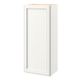 allen + roth McKeller 18-in W x 39.125-in H x 12-in D Linen Wall Fully Assembled Cabinet (Flat Panel Square Door Style)