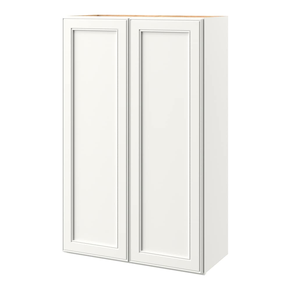 allen + roth McKeller 27-in W x 39.125-in H x 12-in D Linen Wall Fully Assembled Cabinet (Flat Panel Mitered Door Style)